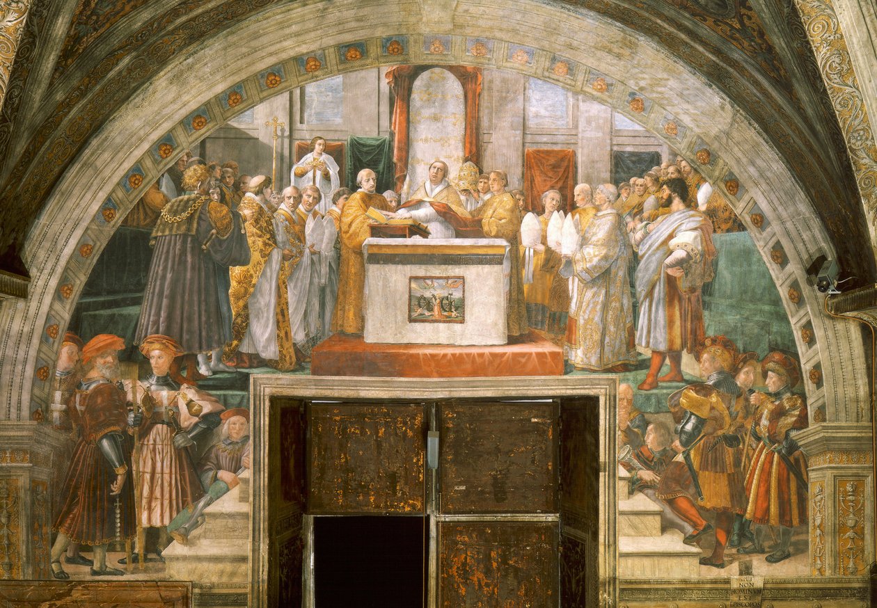 Begrunnelse av Leo III av Raffaello Sanzio Raphael