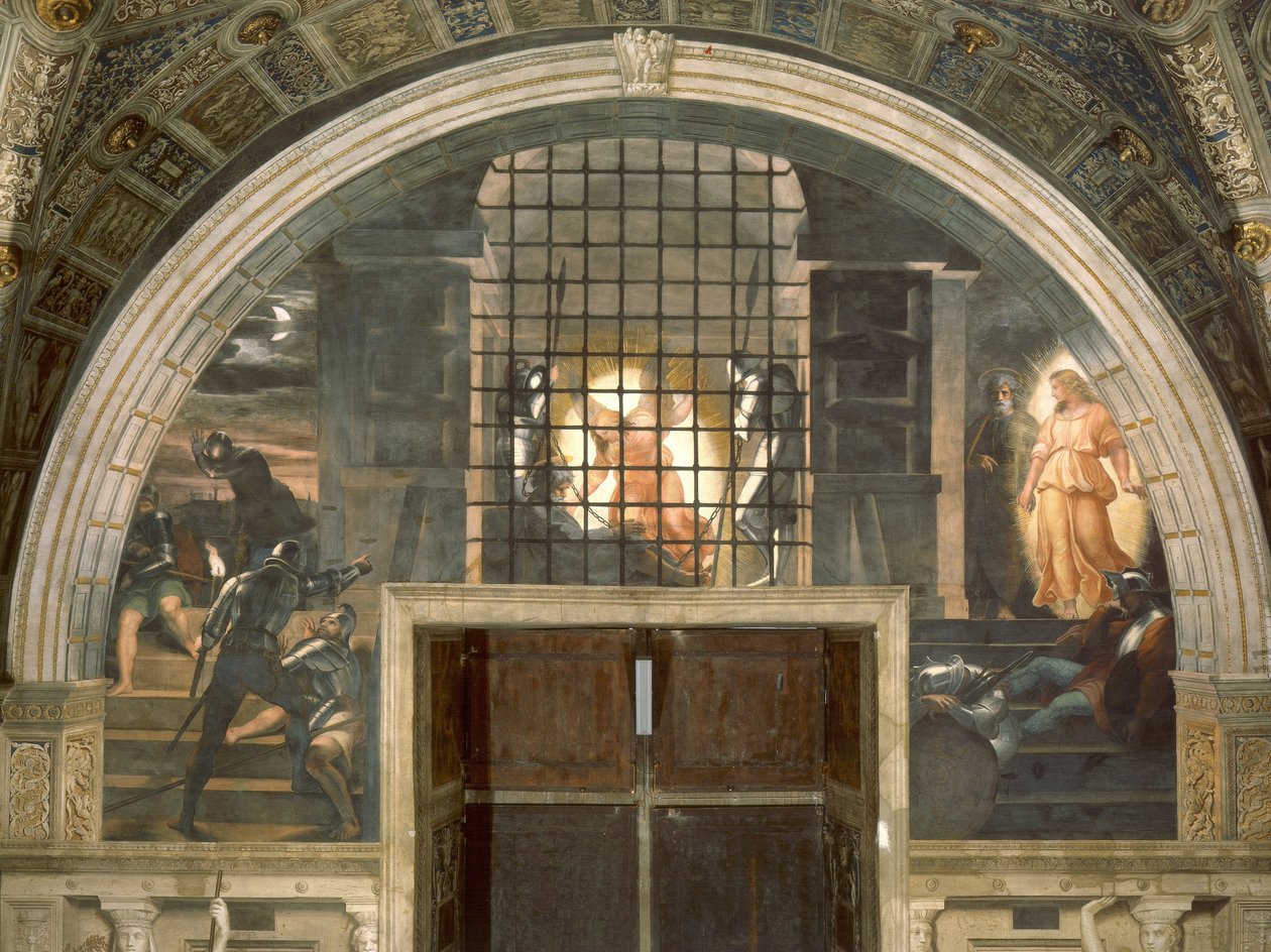 Frigjøring av den hellige Peter av Raffaello Sanzio Raphael