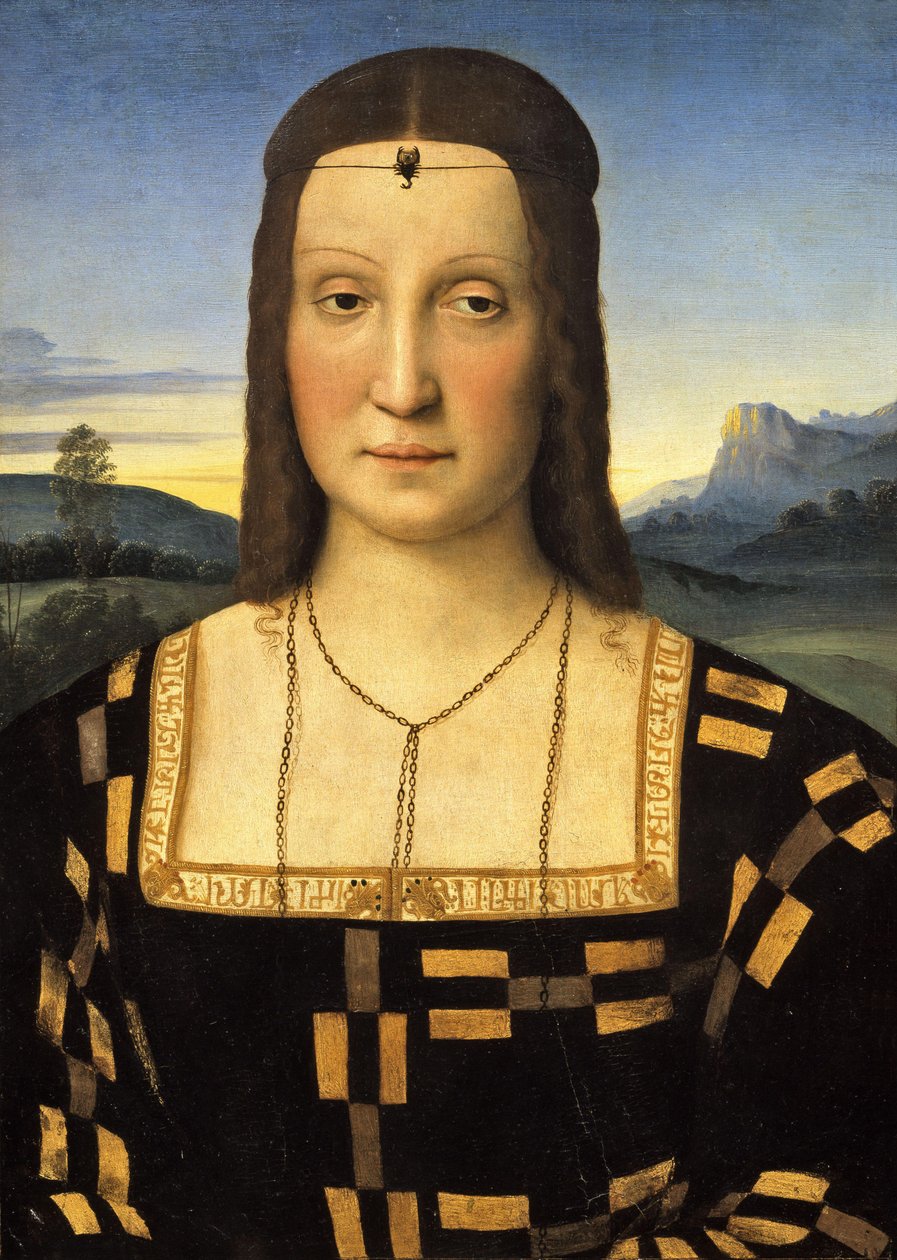 Portrett av Elisabetta Gonzaga av Raffaello Sanzio Raphael