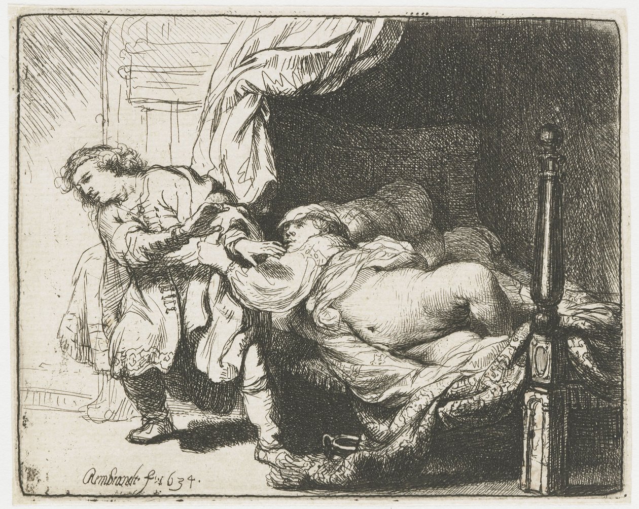 Joseph og Potifars kone av Rembrandt van Rijn
