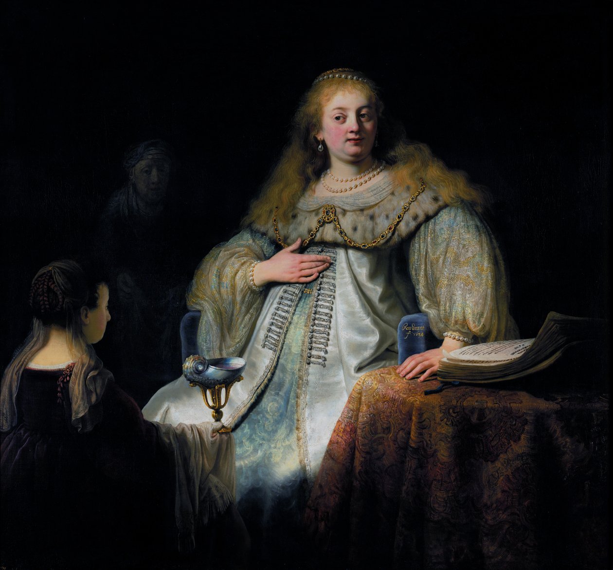 Sophonisba mottar koppen med gift av Rembrandt van Rijn
