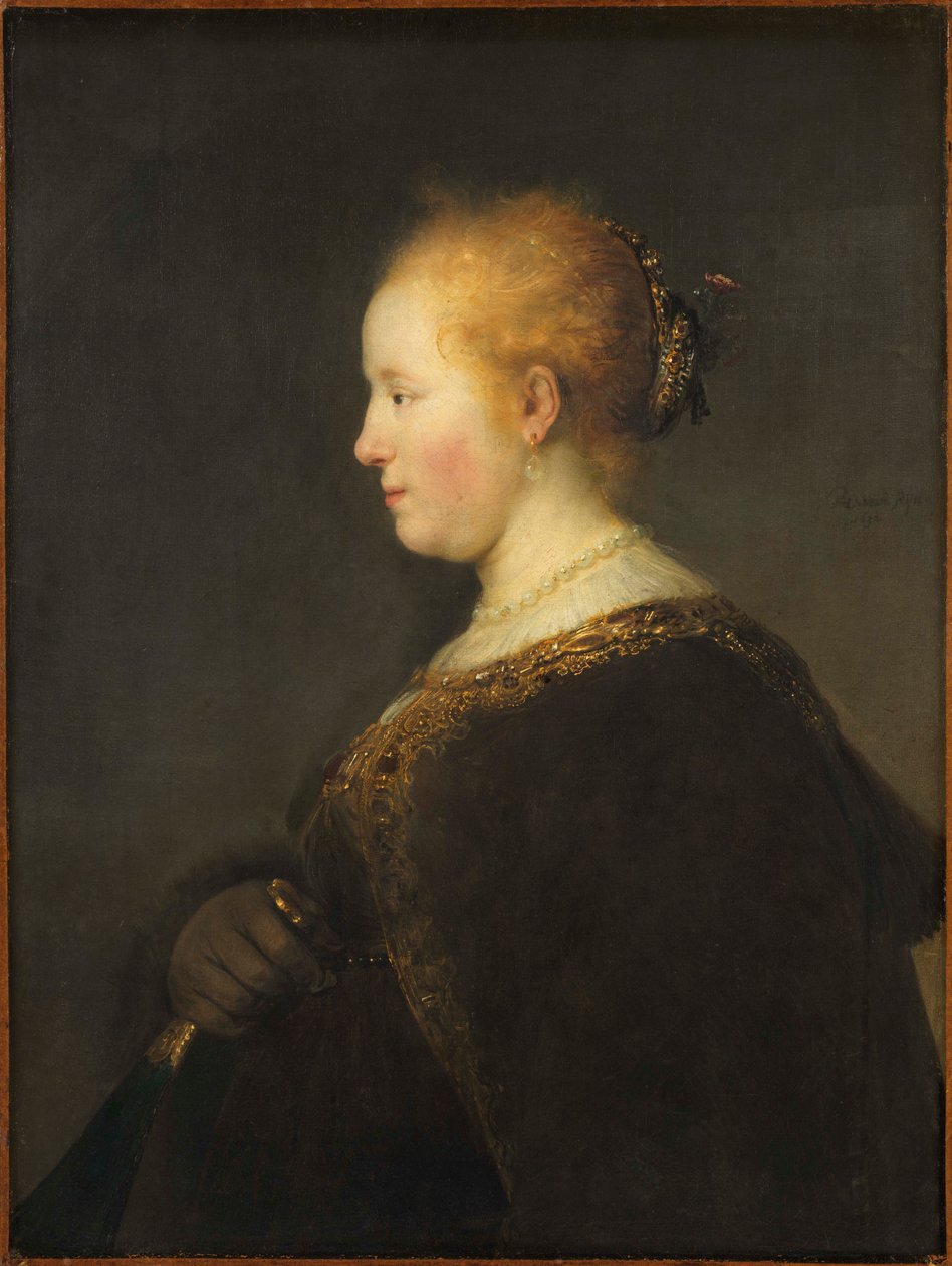 Ung kvinne i profil av Rembrandt van Rijn