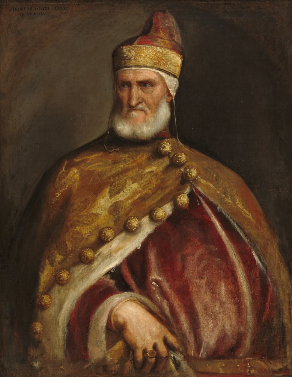 Portrett av Doge Andrea Gritti av Tiziano Vecelli