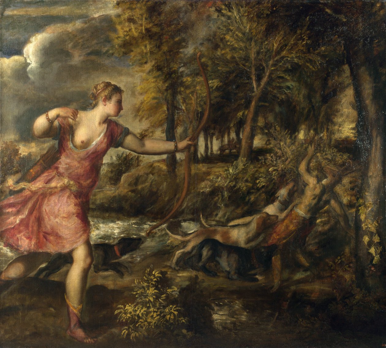 Actaeons død av Tiziano Vecelli
