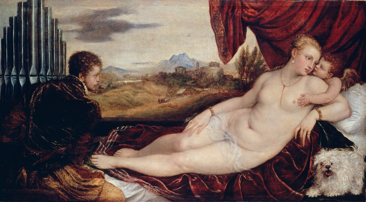 Venus med orgelspilleren av Tiziano Vecelli