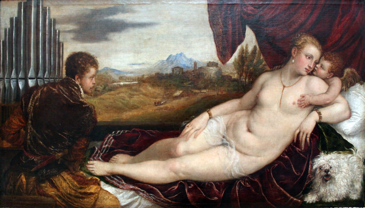 Venus med orgelspilleren av Tiziano Vecelli