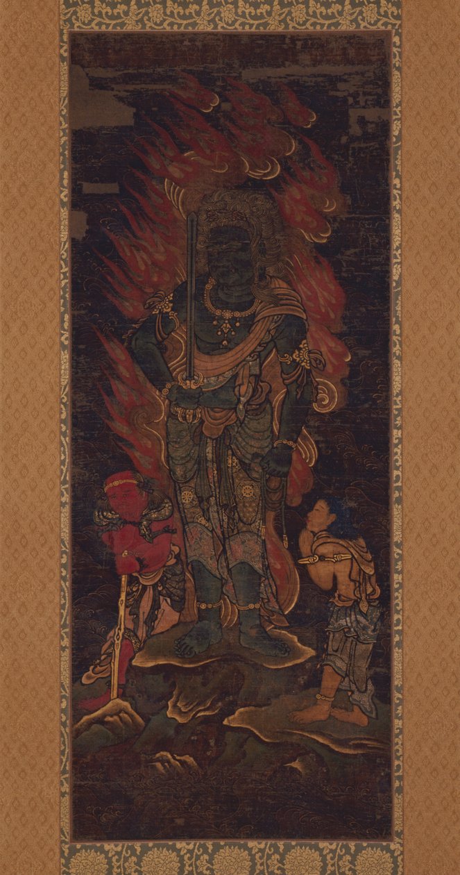 Acala Vidy ar aja (Fudō Myōō) og to ledsagere av Unknown