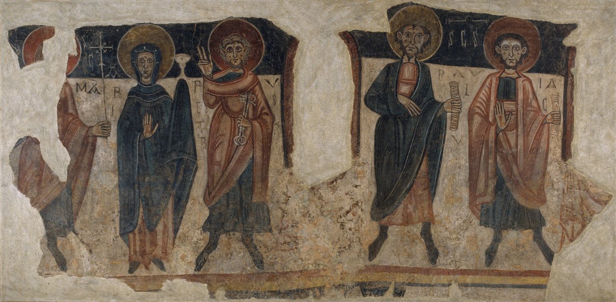 Apostler med jomfruen fra Sant Romà de les Bons av Unknown