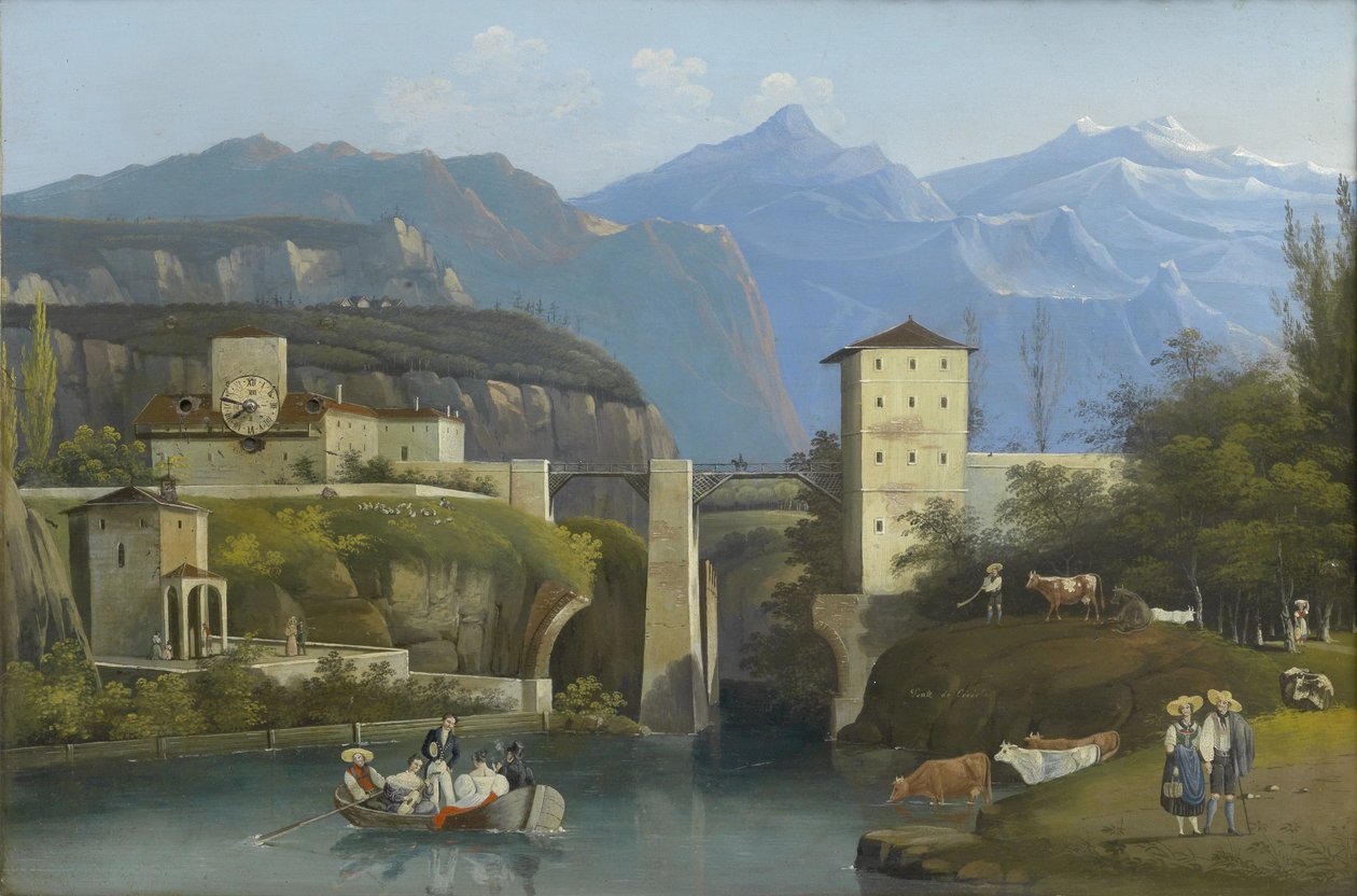Biedermeier klokke Ponte de Crevola av Unknown