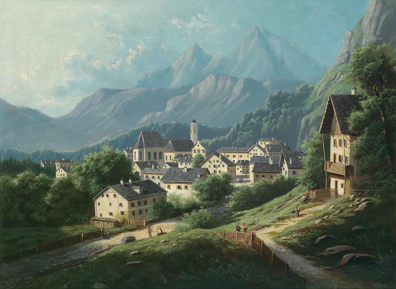 Utsikt over Berchtesgaden av Unknown