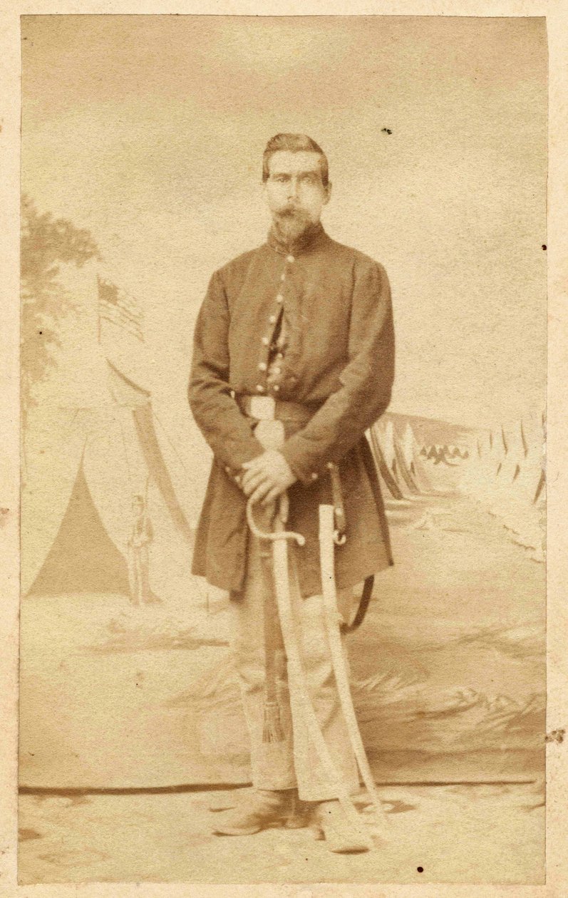 Württemberg -emigranten Johann Jakob Beck i uniform, 1864 av Unknown