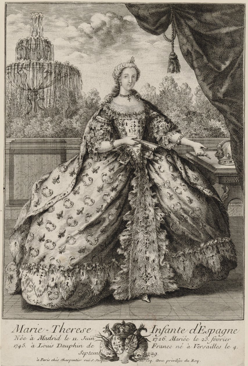 Portrett av Marie Thérèse Raphaëlle av Spania (1726-1746) av Unknown