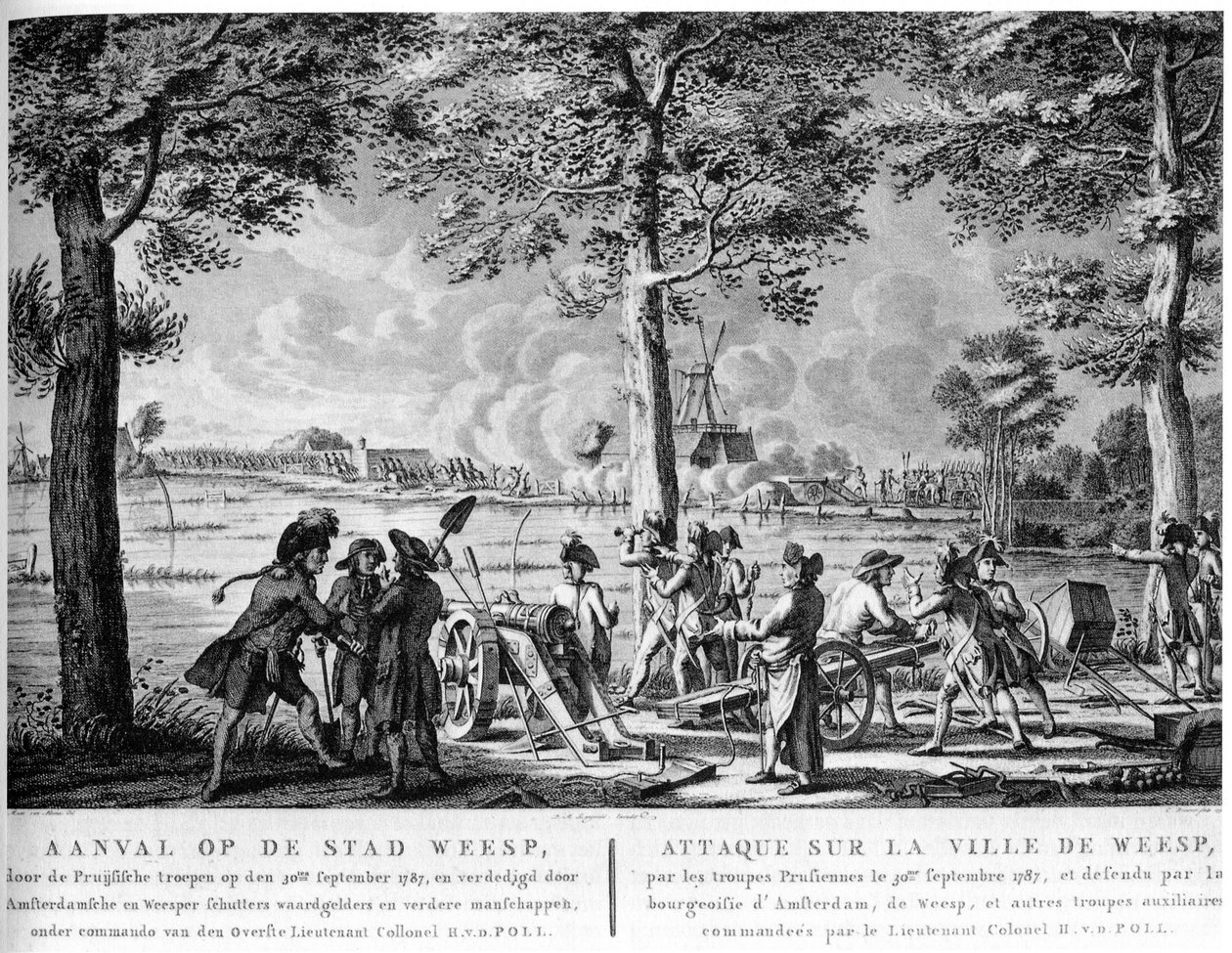 Preussisk angrep på Weesp, 1787 av Unknown