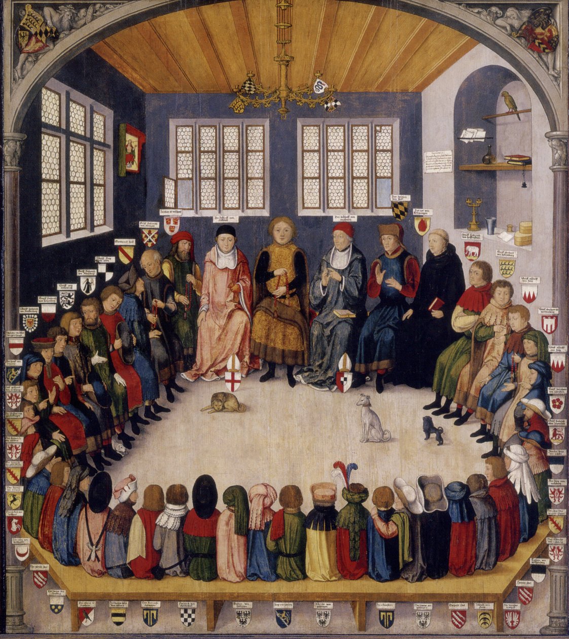 Rådsmøte for grev Eberhard des Milden (1392-1417) av Unknown