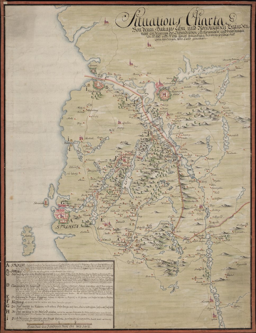 Situasjonell charter som Bahuus Lehn og norske grenser til av Unknown