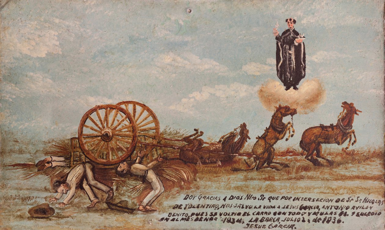 Tilbudstilbud dedikert til San Nicolás de Tolentino av Unknown