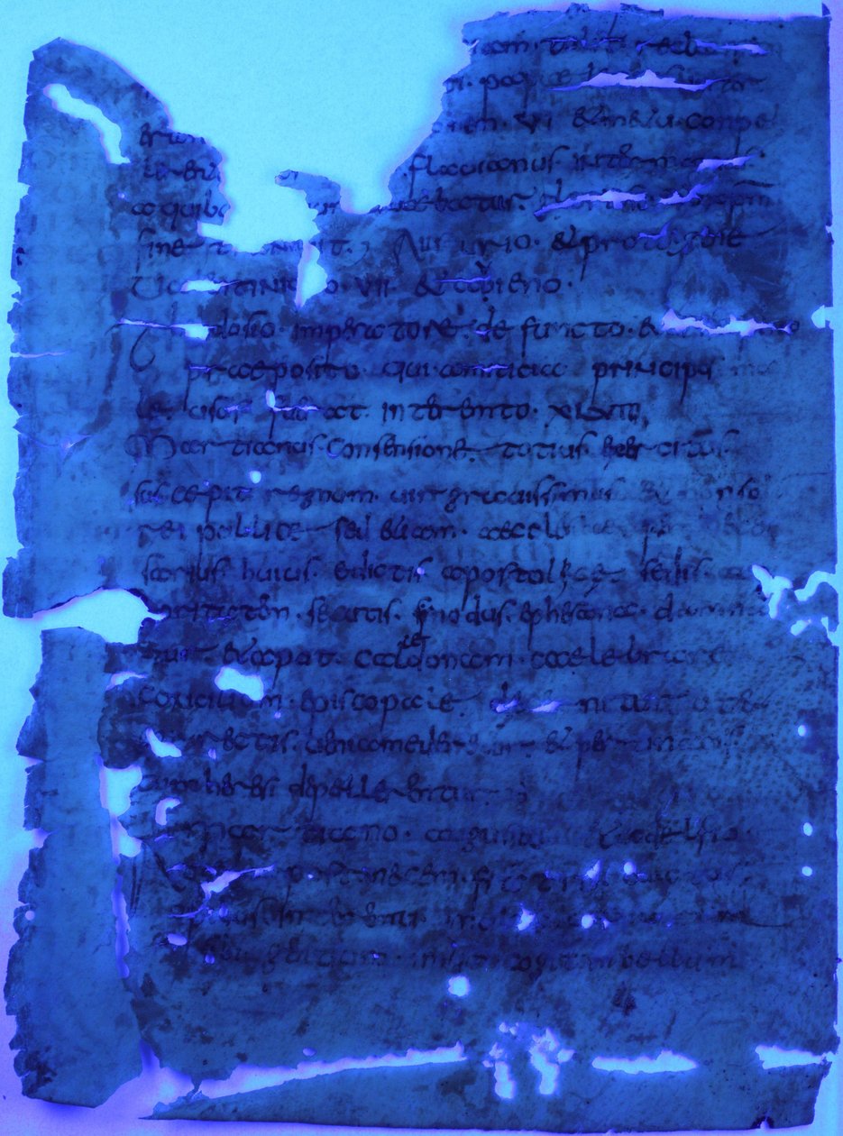 folio 2 verso av kodeksen (palimpsest) av Unknown