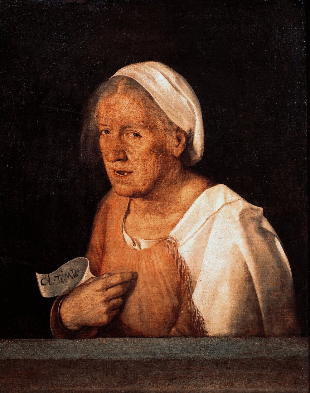 La Vecchia (Den gamle kvinnen) etter 1505 (olje på lerret) av Giorgione
