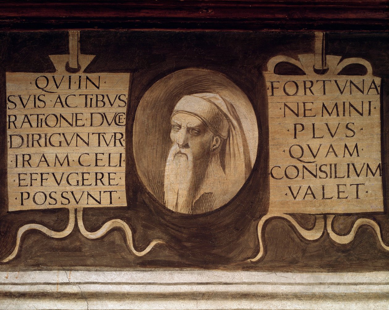 Detalj av Maximes - Fresco, slutten av 1400-tallet av Giorgione