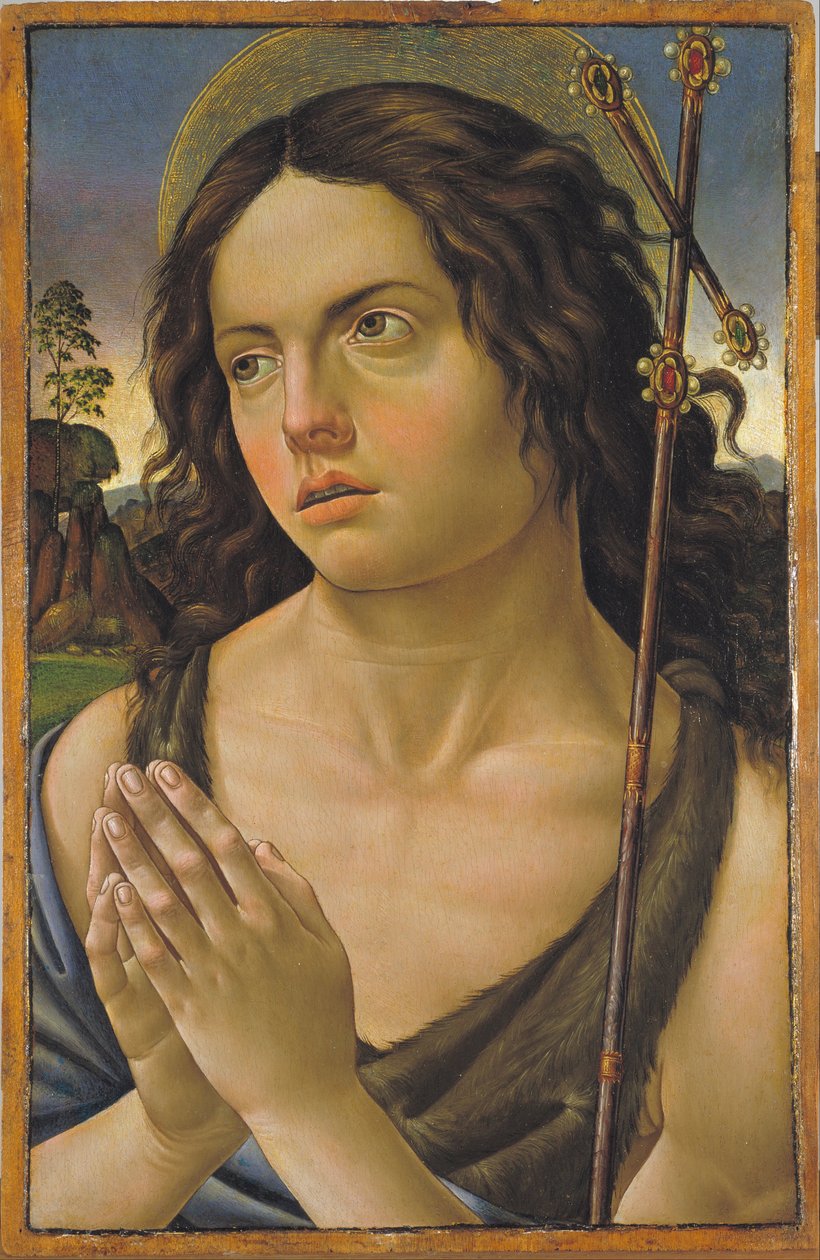 Saint Jean le Baptiste - Saint John the Baptist - Peinture de Raffaellino Capponi, dit Raffaellino del Garbo eller Raffaele dei Carli (1466-1524) - ca. 1505 - Tempera på panel - 47x30,7 - Museu Nacional d