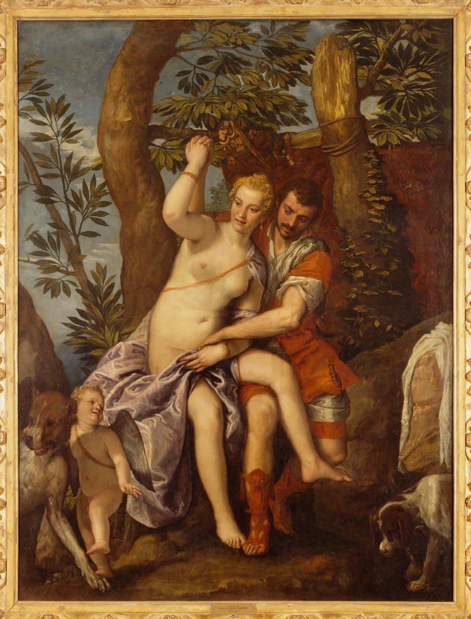 Venus og Adonis av (1528-88) (and studio) Veronese