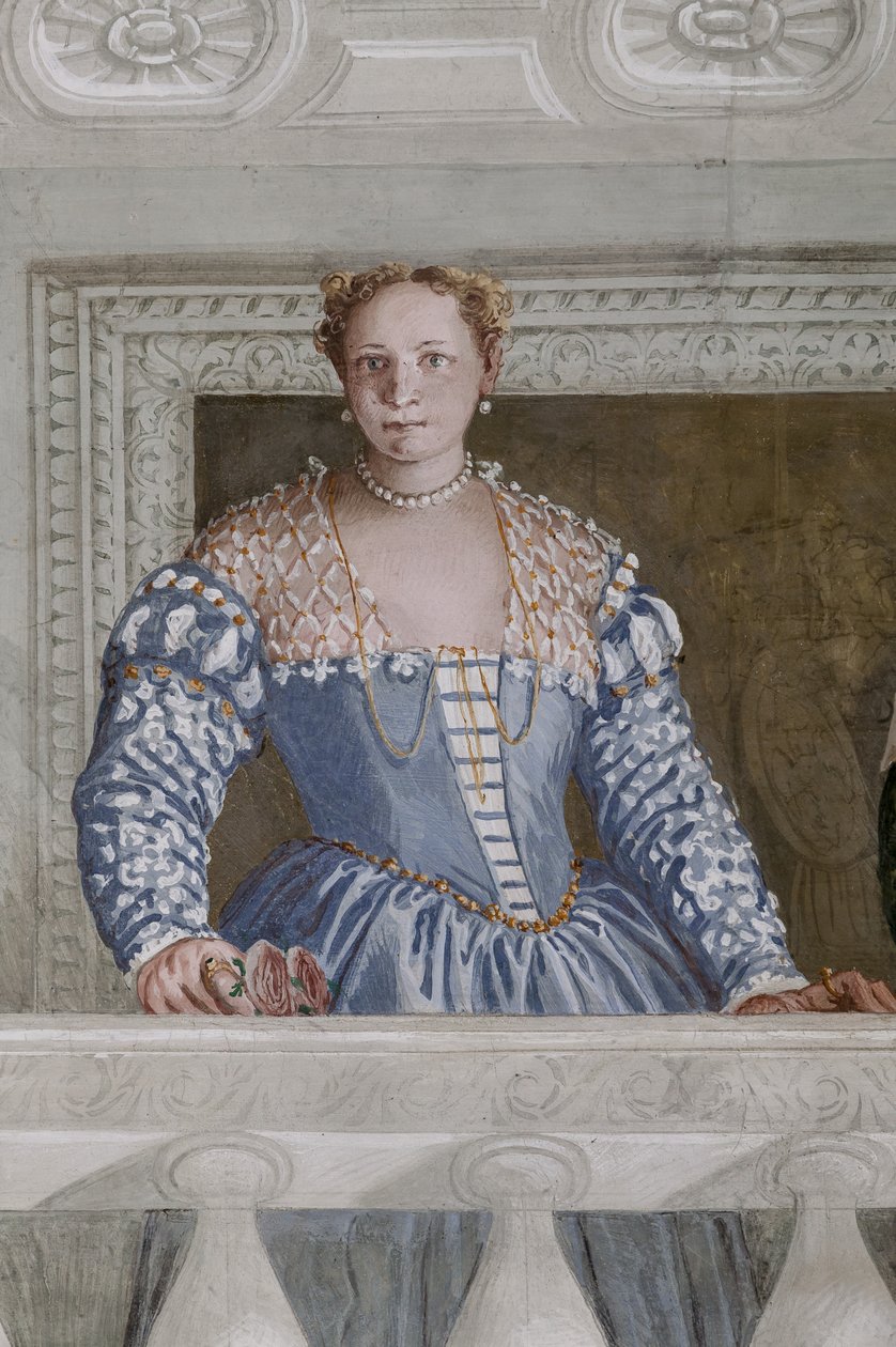 Donna Barbaro og sykepleieren hennes, Hall of Olympus, detalj på 2632651 av Veronese