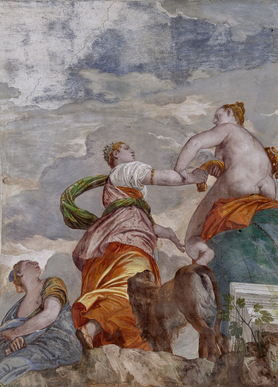 Fortune, Ambition and Envy, the Room of the little Dog, detalj av 2632662 av Veronese