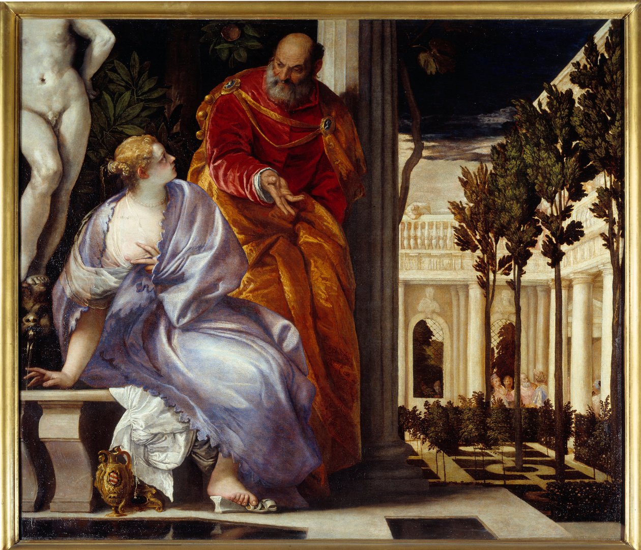 Bethsabee i badet Maleri av Paolo Veronese (1528-1588) 1575 Søn. 2,27x2,37 m Lyon, Musee des Beaux Arts av Veronese