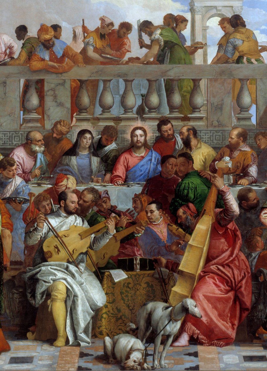 Sentral detalj av "" Les Noces de Cana (Le nozze di Cana)" av Veronese av Veronese