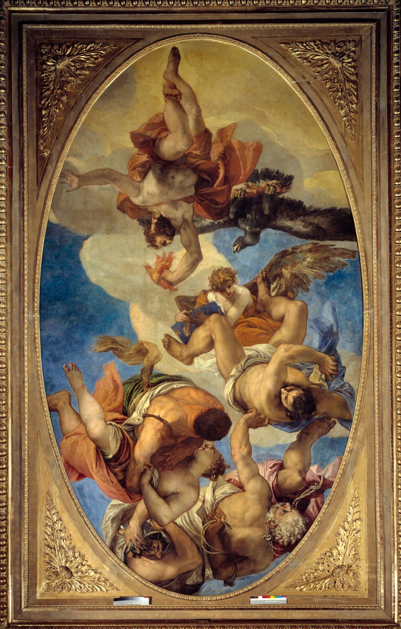 Jupiter lyner lastene Maleri av Paolo Veronese (1528-1588) av Veronese