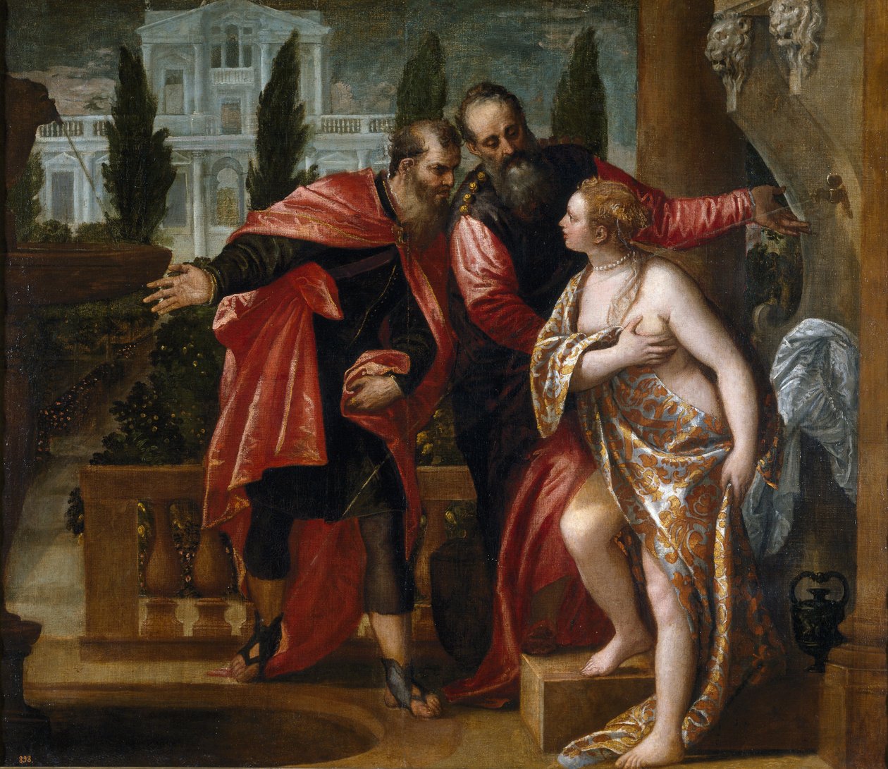 Suzanne et les vieillards - Susannah og de eldste - Veronese, Paolo (1528-1588) - ca. 1580 - Olje på lerret - 151x177 - Museo del Prado, Madrid av Veronese