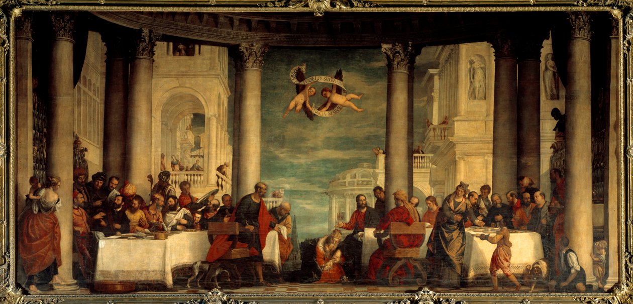 Måltidet i huset til fariseeren Simon, maleri av Paolo Veronese (1528-1588) av Veronese