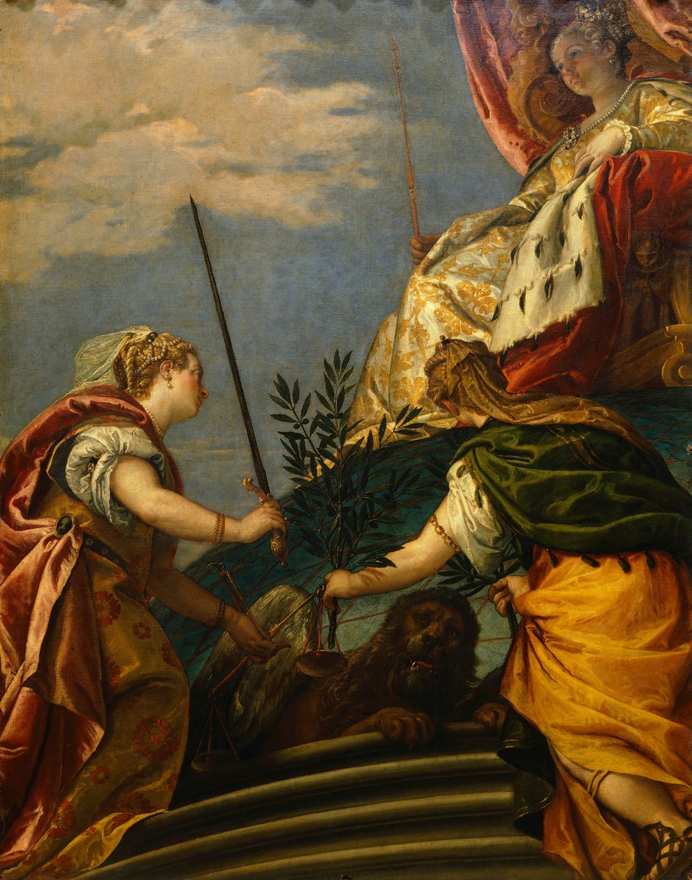 Venezia mellom ære og fred, av Paolo Caliari kjent som Veronese (1528-1588), olje på lerret av (1528 88) Veronese
