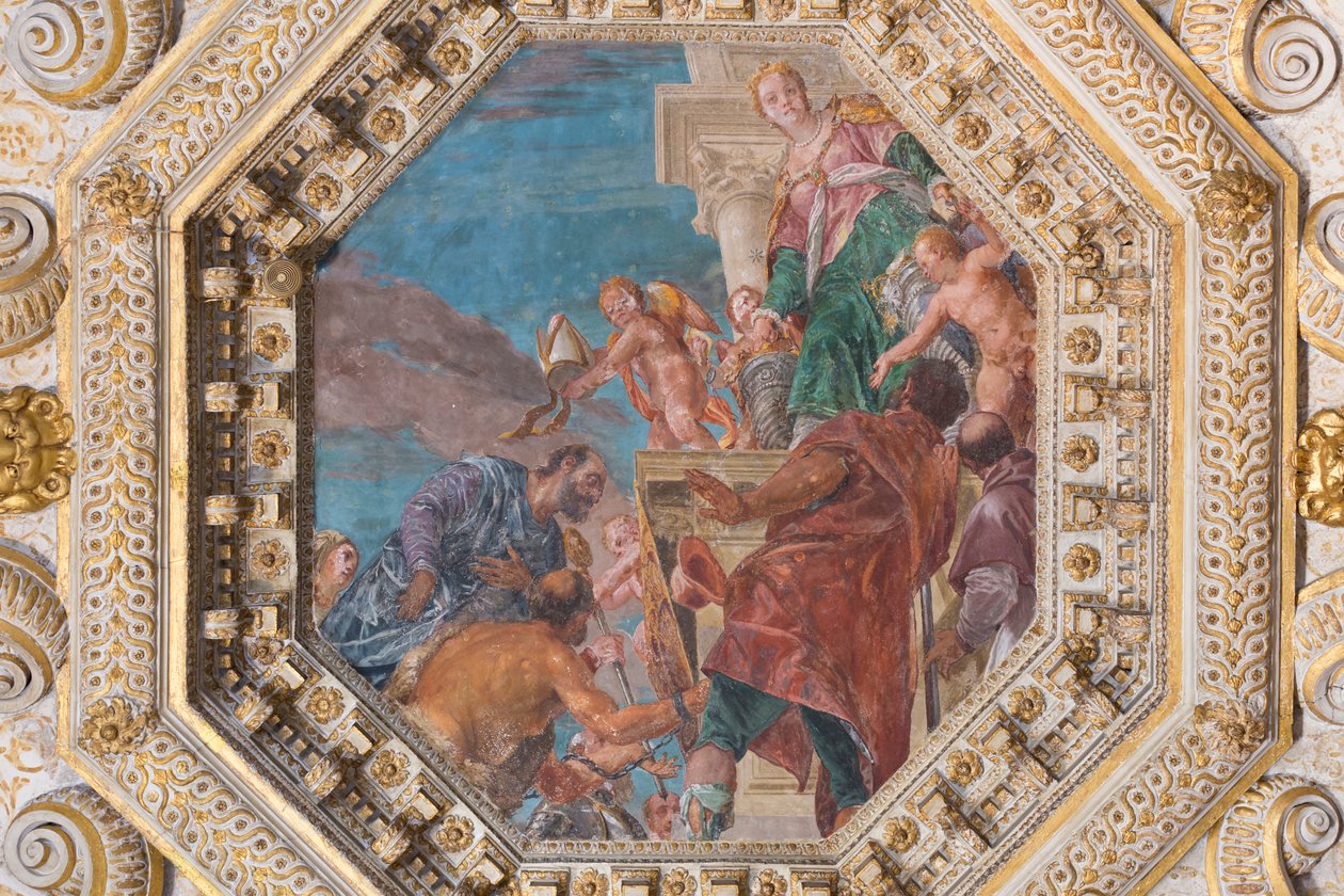 Venezia deler ut æresbevisninger av (1528 88) Veronese