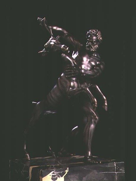 Hercules and the Arcadian Stag (bronse) av Giambologna