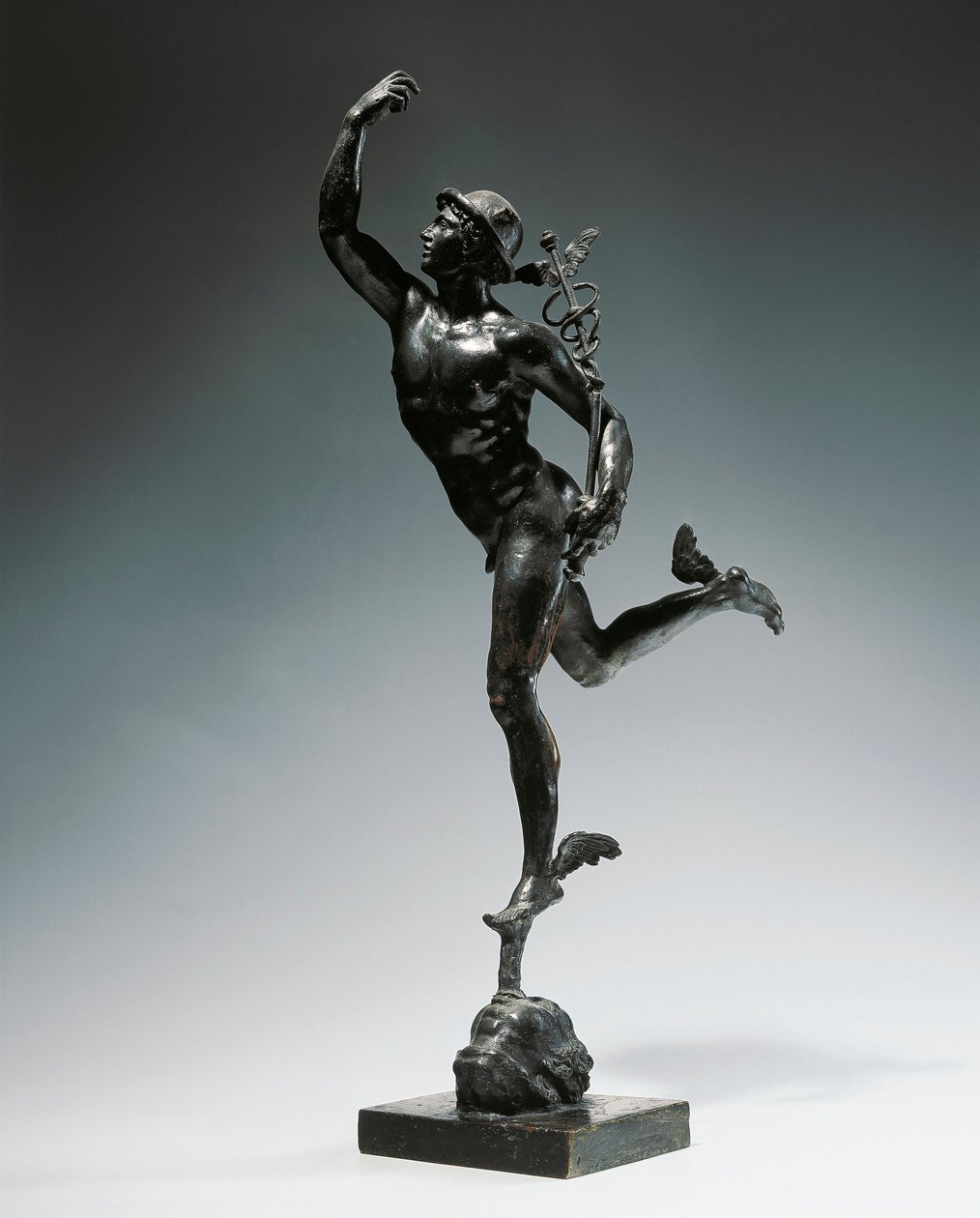 Italia, Milano, Toscana-regionen, bronsestatuett av Flying Mercury av Giambologna