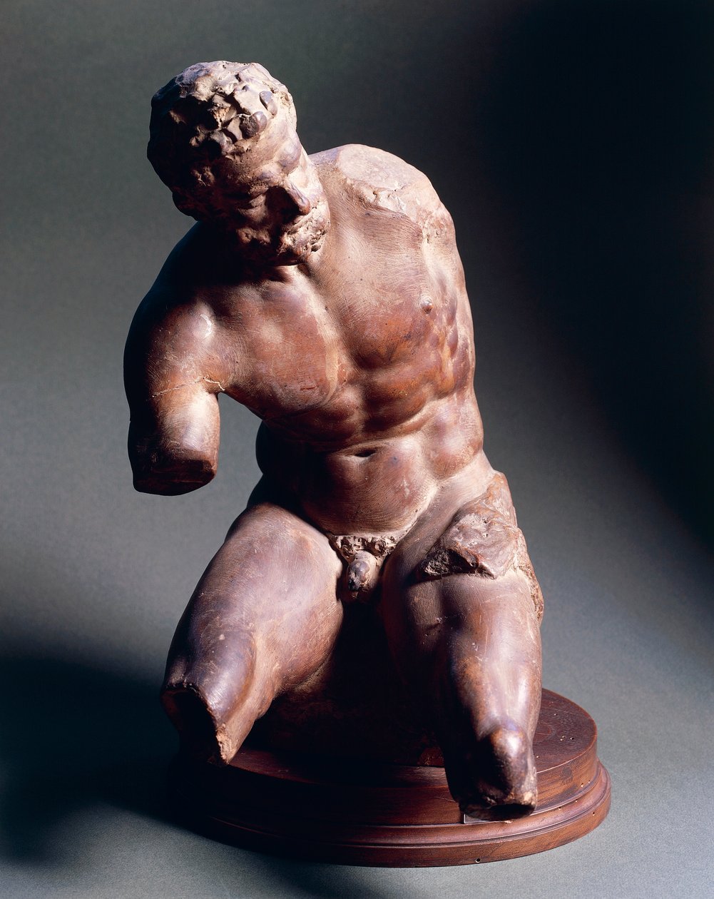 Naken mann, rundt 1572, av Giambologna (1529-1608), terrakottaskulptur, 38,5 cm av Giambologna