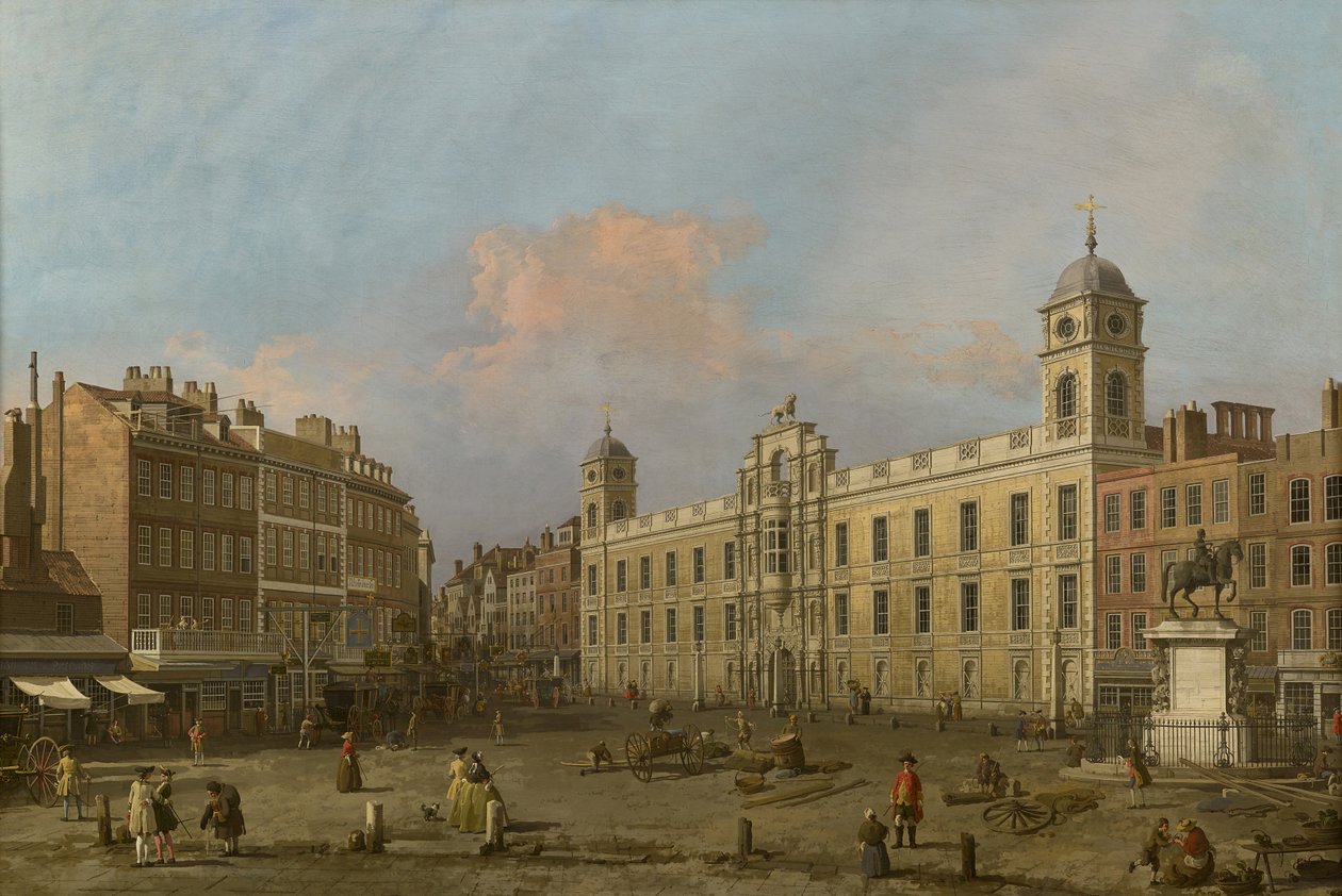 London, utsikt over Northumberland House, østover av Canaletto