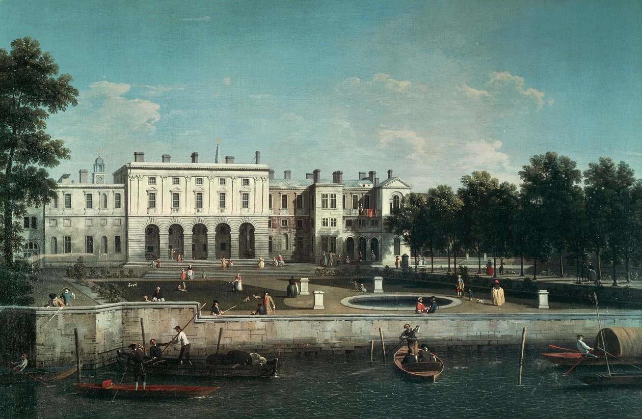 Old Somerset House på Themsen av (1697 1768) Canaletto
