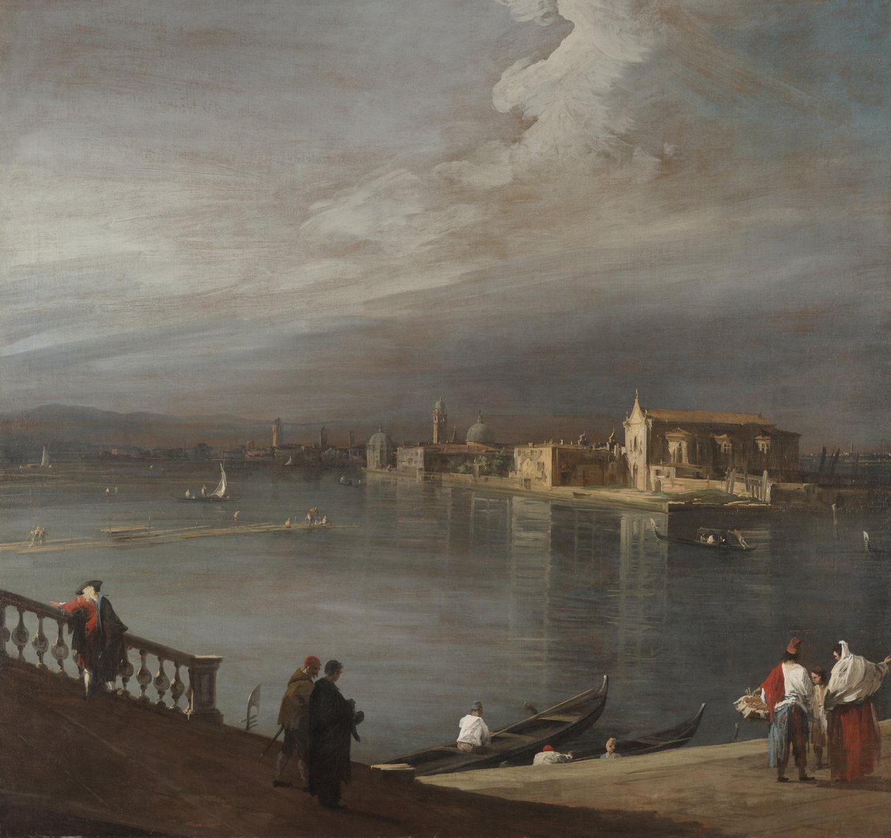 San Cristoforo, San Michele og Murano fra Fondamenta Nuove, Venezia av Canaletto