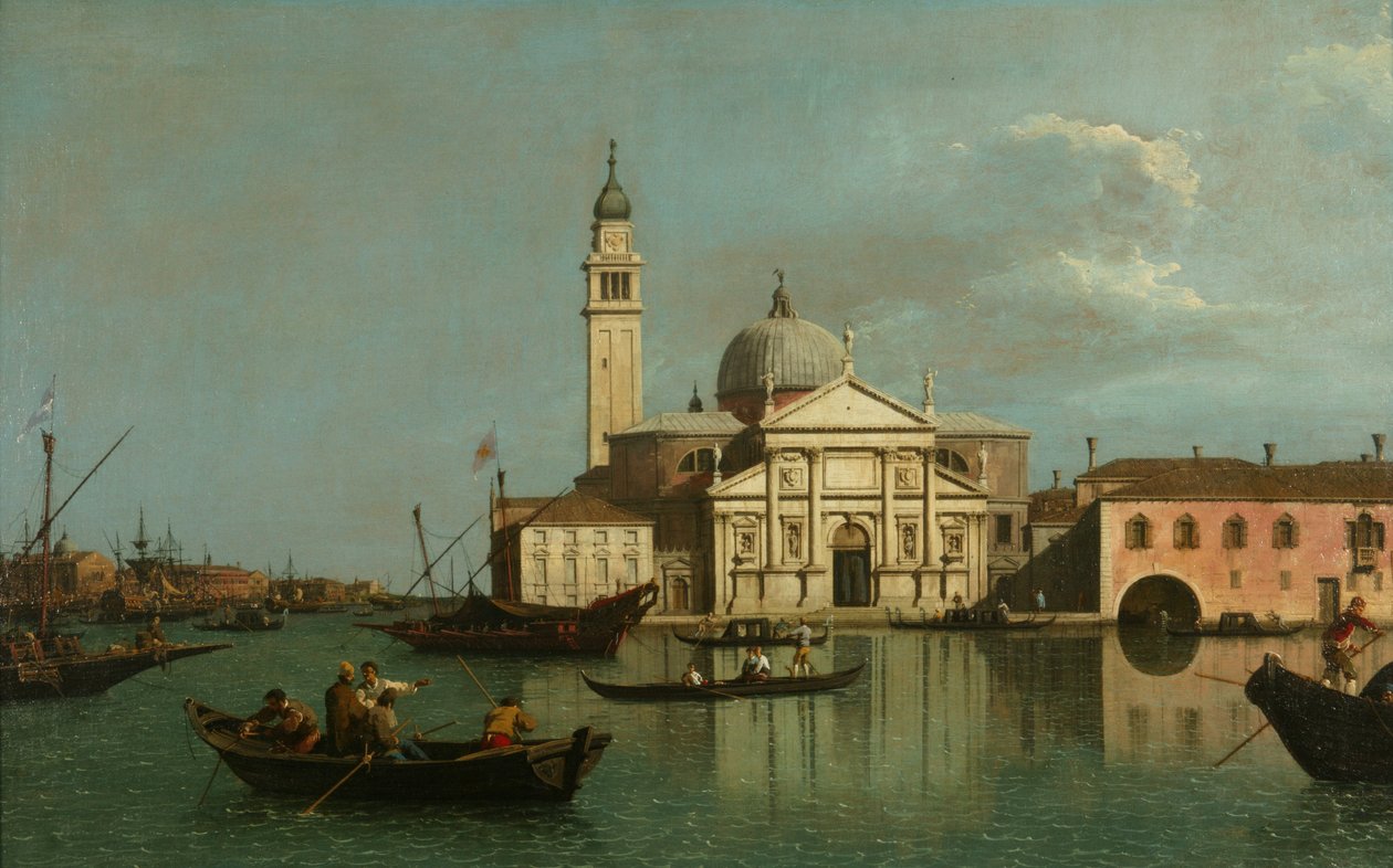San Giorgio Maggiore-kirken, Venezia, ca. 1740 (olje på lerret) av (1697 1768) Canaletto