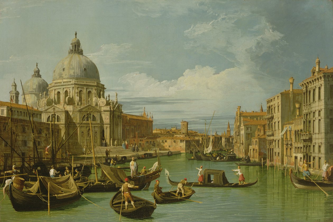 Inngangen til Canal Grande, Venezia, ca. 1730 (olje på lerret) av Canaletto