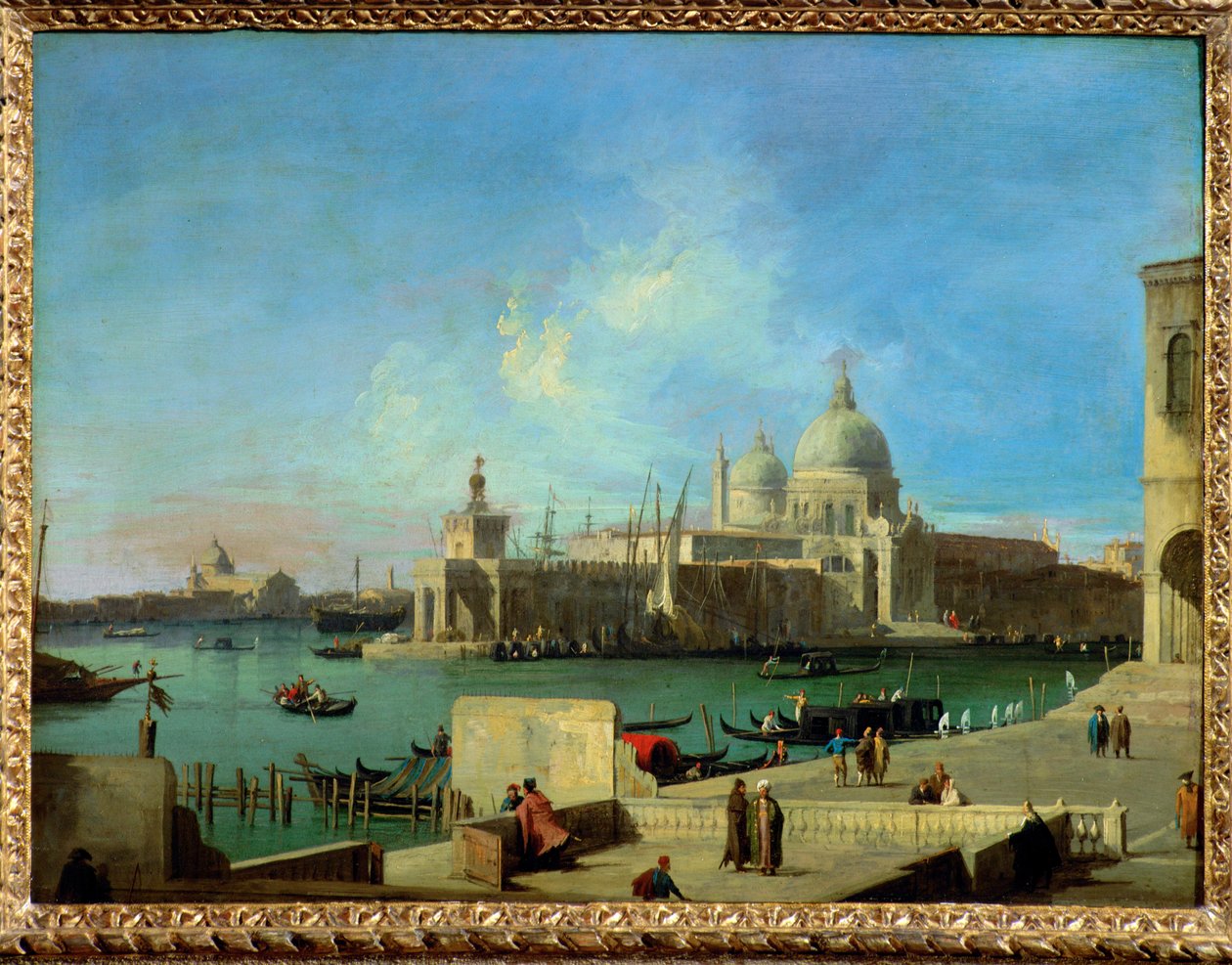 Utsikt over Salute fra inngangen til Canal Grande - … av (1697-1768) Canaletto