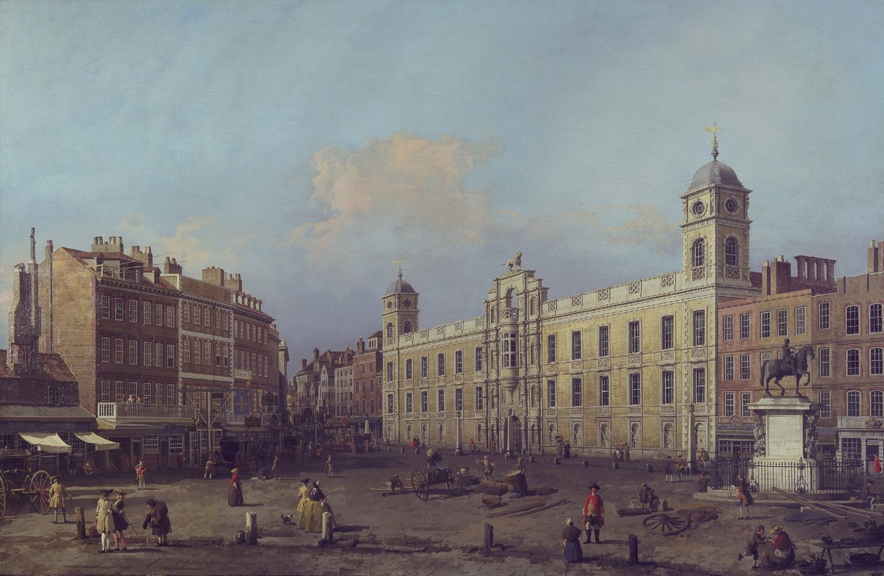 London, utsikt over Northumberland House, østover av Canaletto