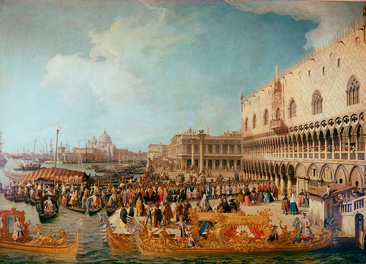 Giuseppe Bolagnos, ambassadør for keiser Charles VI eller Charles av Habsburg (1685-1740) i republikken Venezia. Maleri av Giovanni Antonio Canal ved Canaletto (1697-17). av Canaletto