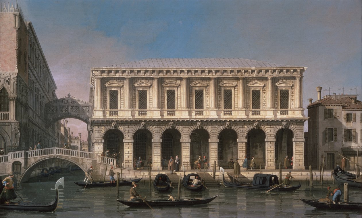 Sukkenes bro (olje på lerret) av Canaletto