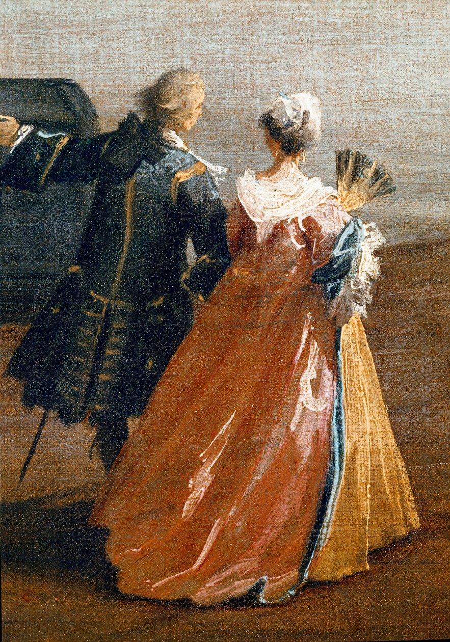 Utsikt over Markusbassenget i Venezia (olje på lerret av Canaletto