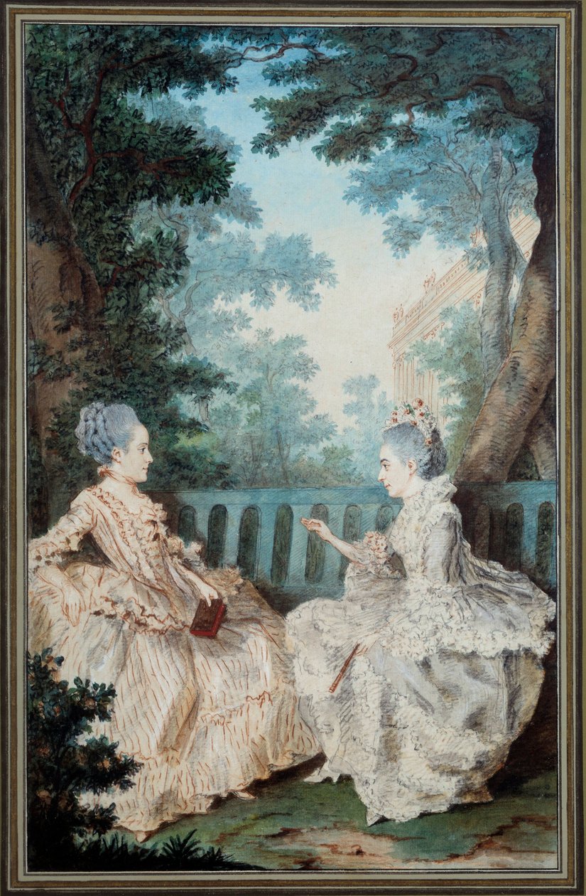 Madame de Breget og Madame de Cassine Akvarell av Louis carrogis dit Carmontelle (1717-1806) 1700-tallet. Paris, Carnavalet-museet av Carmontelle