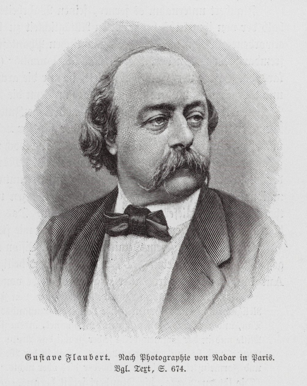 Gustave Flaubert , fransk romanforfatter (gravering) av (1820-1910) (after) Nadar