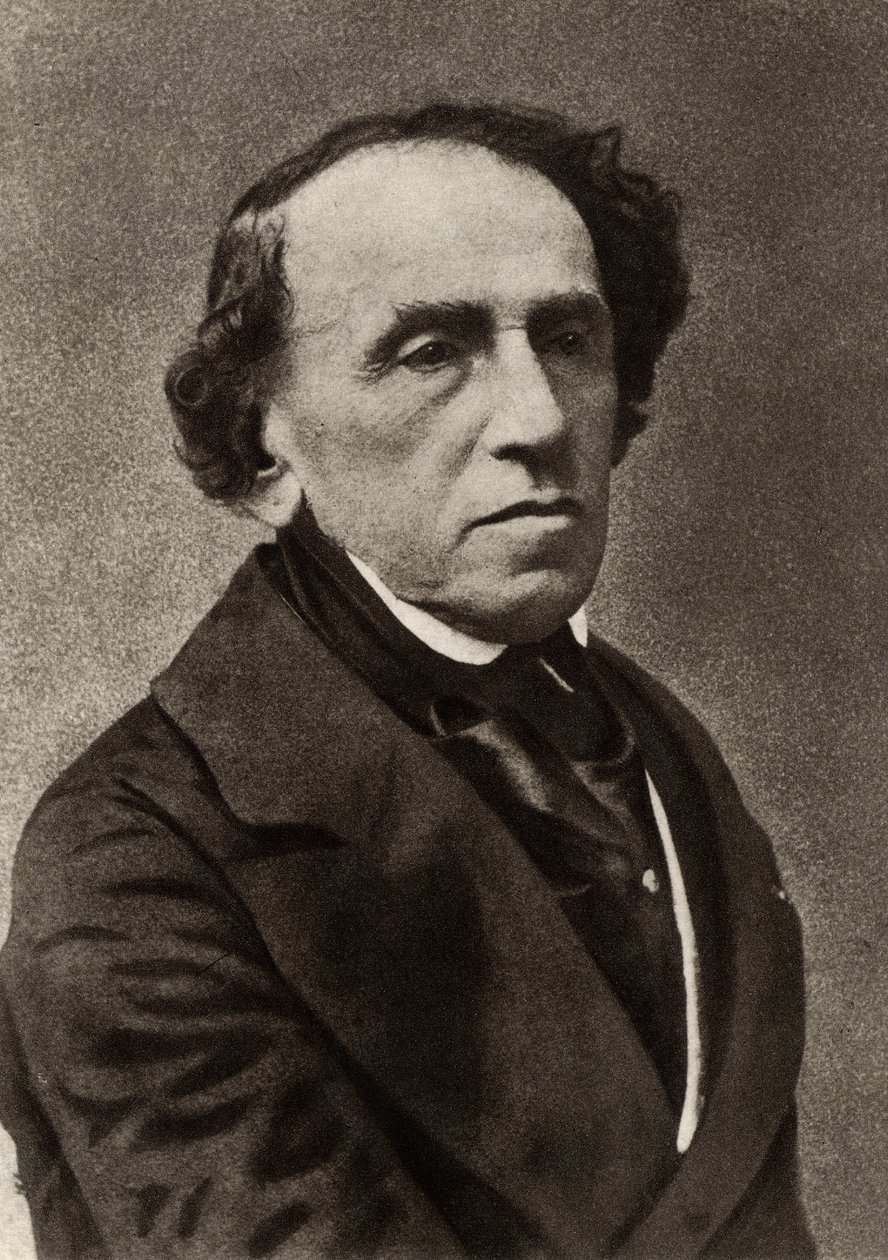Giacomo Meyerbeer (1791-1864) (Jakob Liebmann Beer) Tysk komponist som slo seg ned i Paris og etablerte seg som en fremste komponist av fransk storopera (s/hv foto) av (1820 1910) Nadar